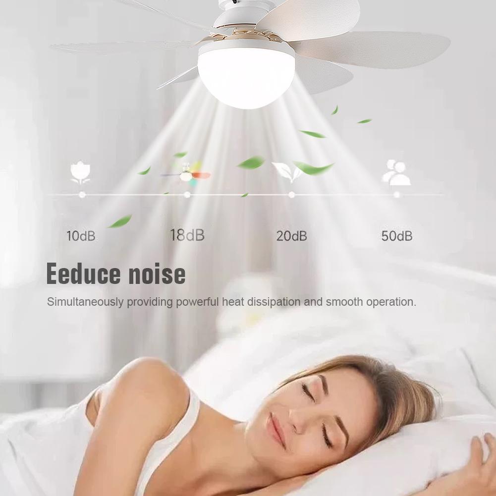 40/52cm LED Socket Fan Light Screw Ceiling Fan with Light and Remote, E27 Socket Fan with LED for Bathroom, Bedroom, Kitchen