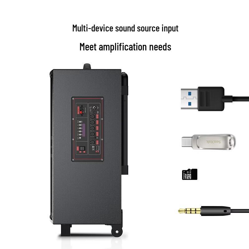 aigo S315 15-inch Portable Bluetooth Trolley Speaker CN plug (adapter included)