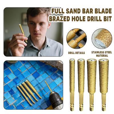 New Full-sand Brazing Hole Opener, Tile Drilling Drill Bit, Hole Enlargement, Grinding Head, Trimming, Dry Drilling Glass Drill Bit