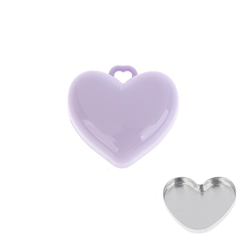 1Pcs Heart Shape Mini Empty Blush Powder Box Eye Shadow Container With Mirror And Aluminum Pan Key Chain Lipstick Case Packaging