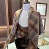 Wool Scarf Women's Winter Triangle Scarf Style Shawl Warm Neck Scarf Dual Use