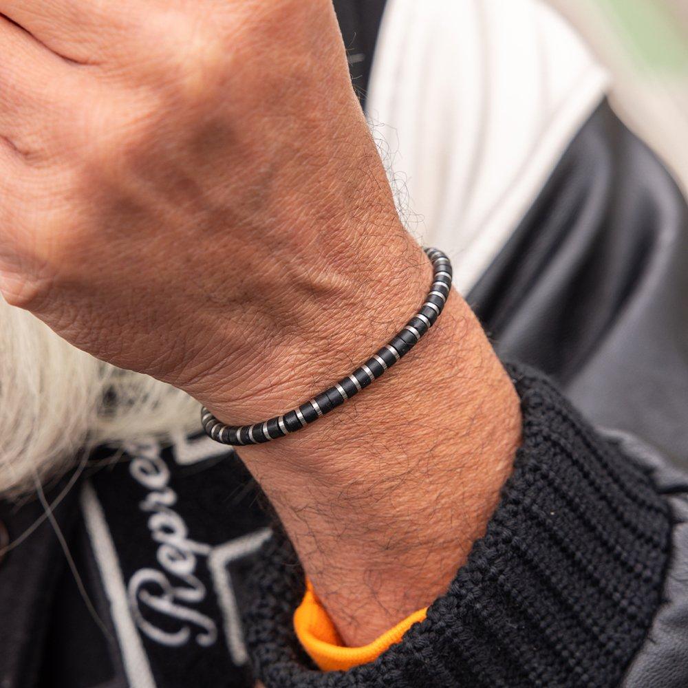 Pig & Hen Brontide 4 Bracelet - Black Agastache x Silver