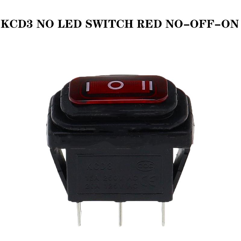 KCD3 Waterproof Rocker Switch ON-OFF/ON-OFF-ON 3Pin,2/3 Position,Electrical Equipment With Lighting Power,15A 250VAC/20A 125VAC