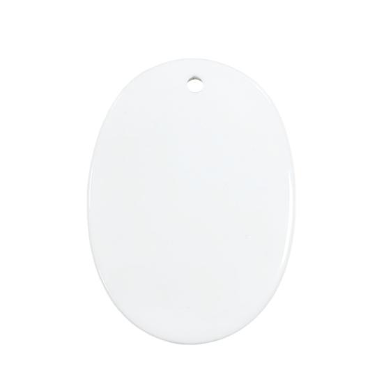 Sublimation Ceramic Ornament White Sublimation Blank Ornament Unfinished Christmas Hanging