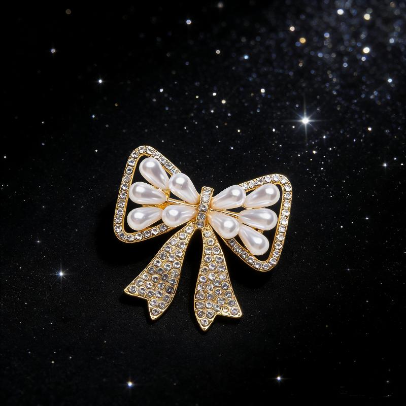 

Модные Броши-Банты со Стразами и Жемчугом для Женской Одежды, Пальто, Украшений, Аксессуаров, Подарков золотой