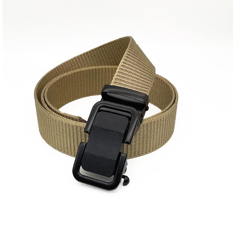 Herren Zahnloser Automatikverschluss Nylon Canvas Gürtel mit Metallschließe