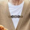 Women Duck Clip Brooch Rhinestone Decor Hollow Out Retro Curved Anti-slip Low-cut Neck Decoration Anti-exposure Brooch Prom Party Clothes Jewelry
