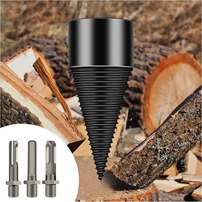 Cheap Firewood Drill Bit Wood Splitter,Upgrade 4Pcs Log Splitter Drill
