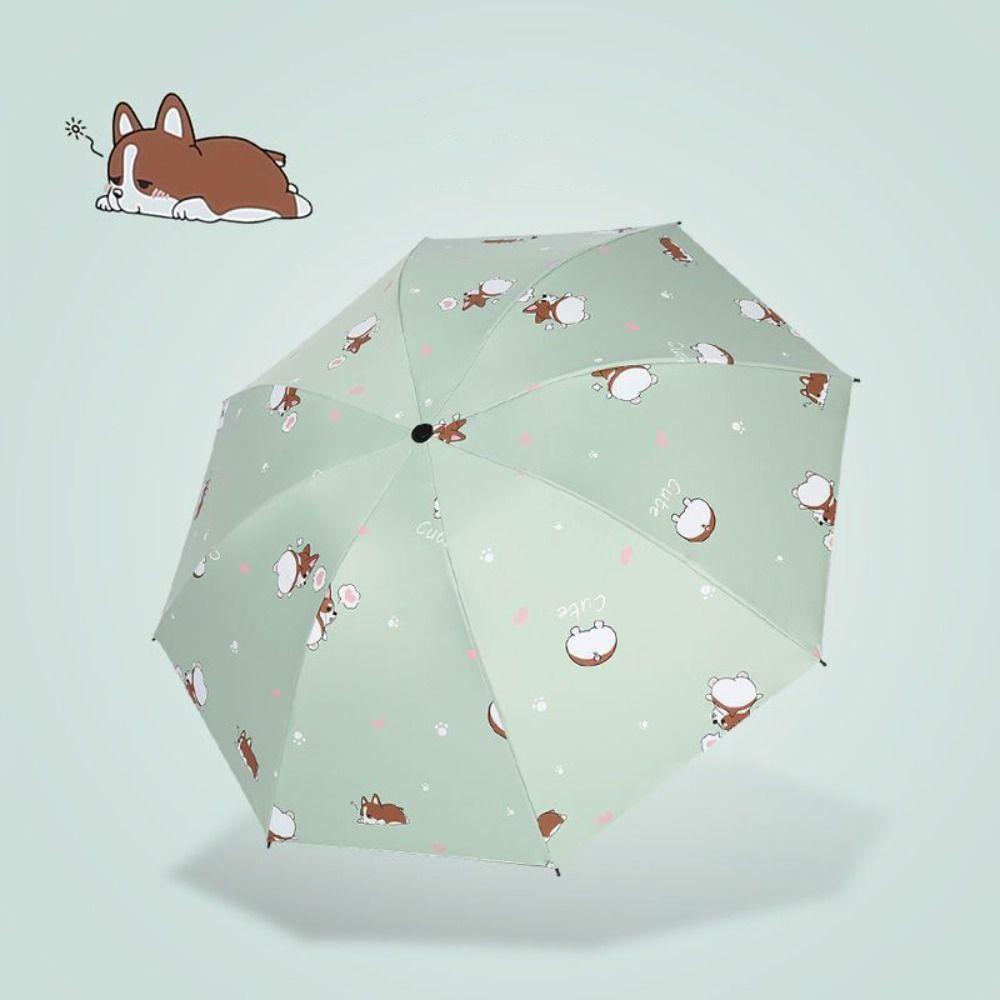 8 Fold Automatic Umbrella Rain Proof Thickened Sun Umbrella UV Protection Dual Use Protection Pocket Parasol Travel Essential