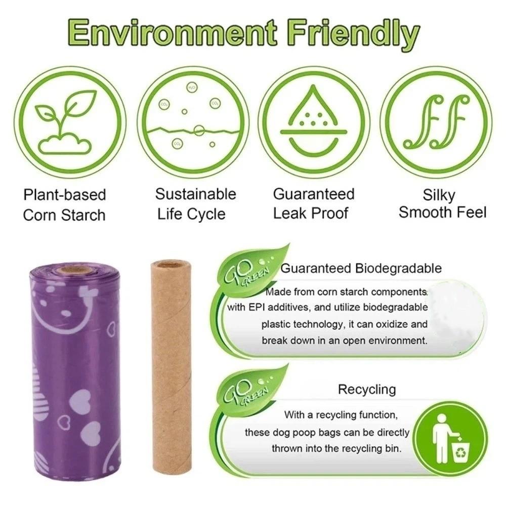 12 Rolls Eco-Friendly Pet Garbage Bag Disposable Pet Pooper Bags Cleaning Shit Bag  Pet Care