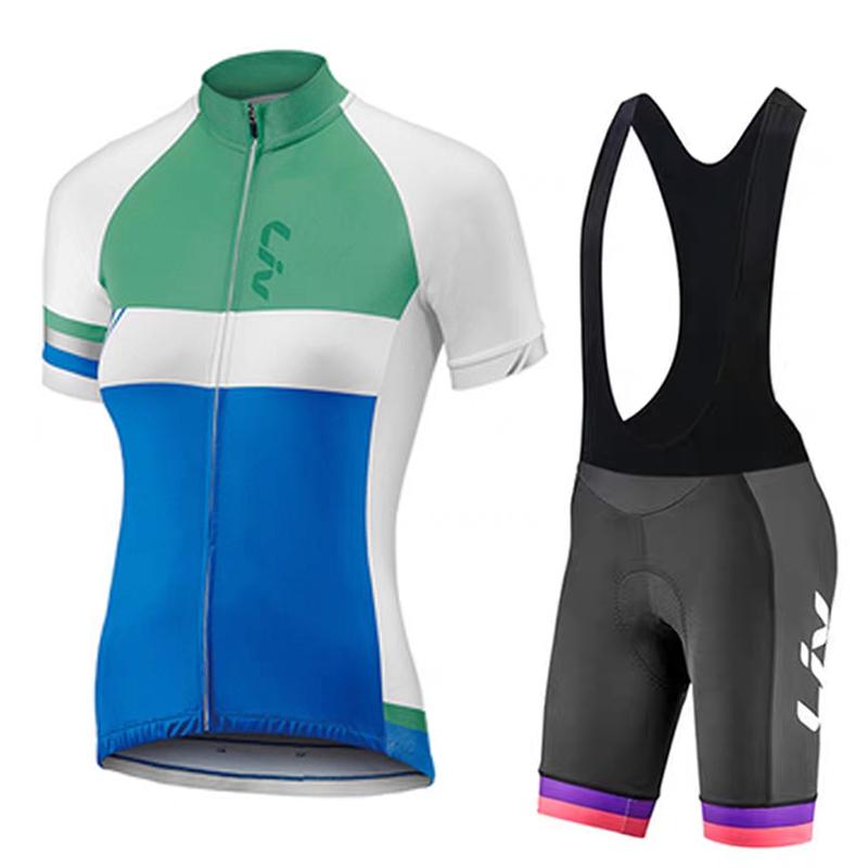 2026  Breathable Cycling Suit Set  Short Sleeved Women's Slim Fit Cycling Suit Set Summer Sun Protection Cycling Jersey High Elasticity Cycling Bib