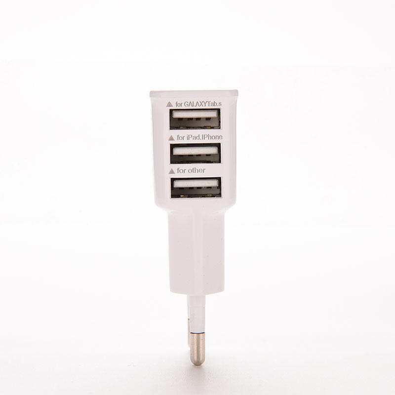 3 Ports Eu Plug Usb Wall Travel Ac Charger Adapter For Iphone Samsung Galaxy S5