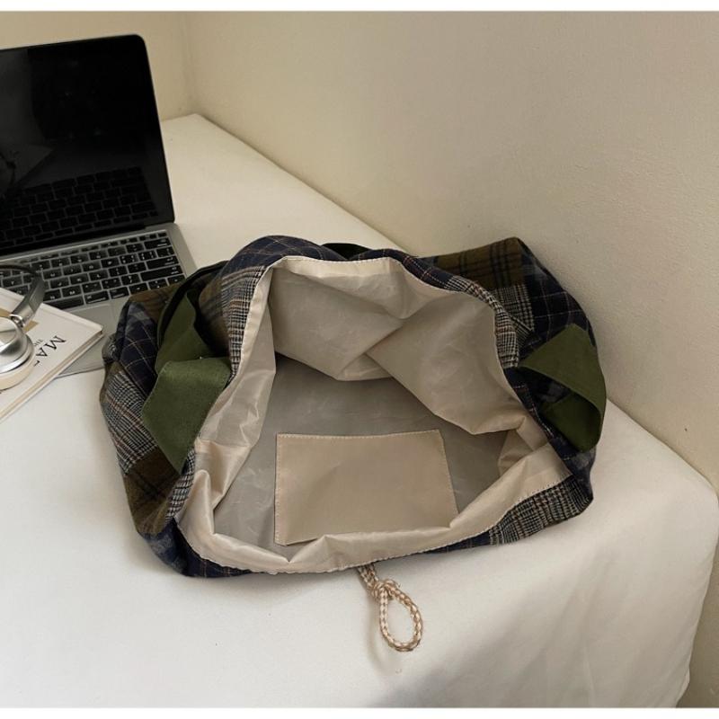 New Winter Plaid Crossbody Bag Fashi Retro Texture Square Shoulder Bag Lightweight Casual Leisure Large Capacty Coach Bag