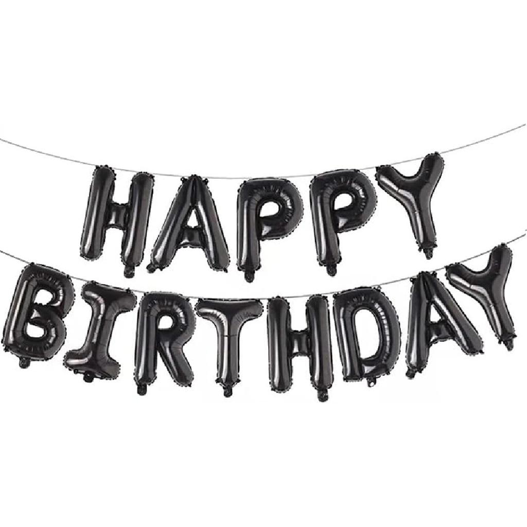 Happy Birthday Balloon Banner Party 16 Inch 3D Aluminum Foil Inflatable Letter kit set Banner Balloons Birthday Party Decorations Supplies Party