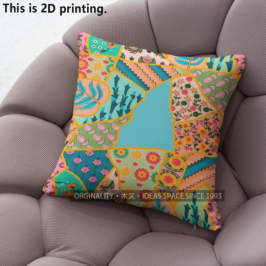 Bohemian Style Ethnic Digital Print Pillow Covers Pattern Cushion Cover Suitable For Sofa Bedroom Car Pillow Cover