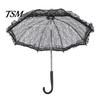 Black Lace Wedding Umbrella Vintage Gothic Umbrella, Bridal Parasol for Halloween Royal Style Witch Cosplay, Decoration, Stage Performance Props,