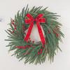 Wooden American Style Christmas Wreath Door Sign Flat Printed Plaque for Window and Decoration
