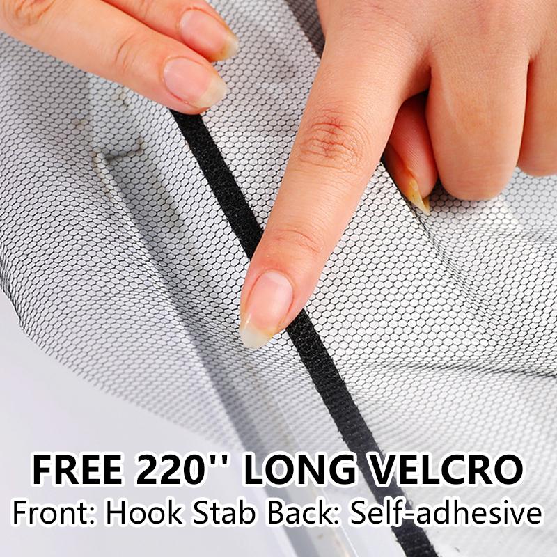 Moskitonetz für Fenster, selbstklebend, Moskitonetz für Türen, DIY, frei zuschneidbares Moskitonetz, Fliegen- und Insektenschutz, Vorhang