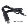 Universal for QC 3.0 USB To for DC 12V 1.5A Adjustable Voltage Step Up 5.5x2.5mm Cord Power Boost Line For WiFi Router L