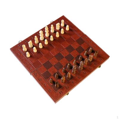 Schachbrett-Set, Dame, pädagogisches Holzspiel, faltbar, für Campingausflüge