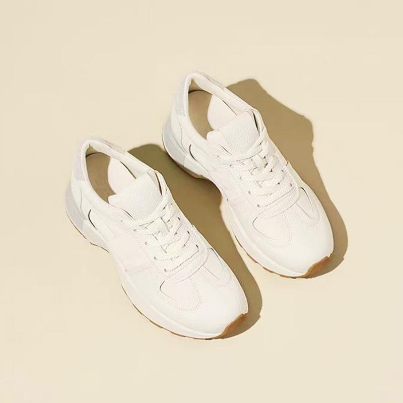 

Весенне-осенние ретро женские белые туфли на толстой подошве со скрытой платформой, маленькие размеры, дышащие, для работы, повседневные, спортивные 39