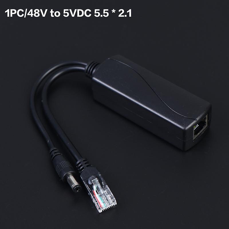 DC48V To 5V Micro USB POE Splitter POE Connectors Adapter Cable Splitter IP Camera Power Supply Module Ethernet 100M