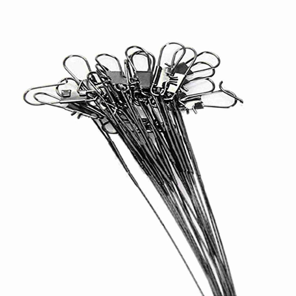 Przypony stalowe 20 szt. Przypony druciane Heavy Duty Wędkarskie Wysokiej Wytrzymałości Przypony Wędkarskie z Krętlikiem