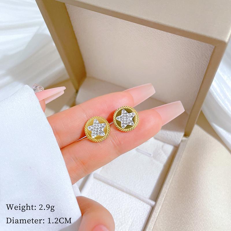 Fritillary Clover Minimalist Stud Earrings Cold Men'S And Women'S Earrings Personality Temperament Banquet Earrings