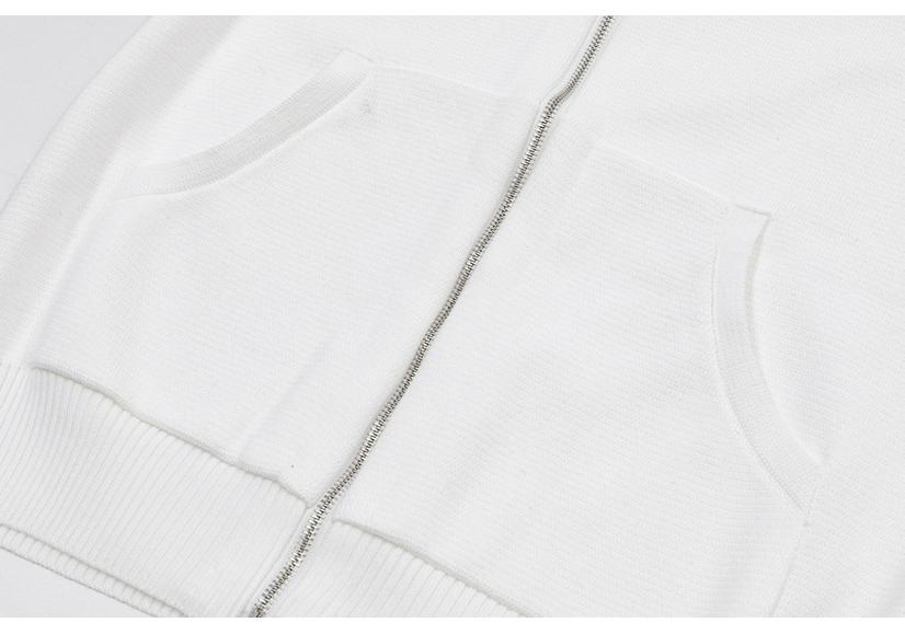 TB JL Double-Sleeve Hooded Knit Sweater Jacket – Warm, Fashionable, Versatile Zipper Style for Couples