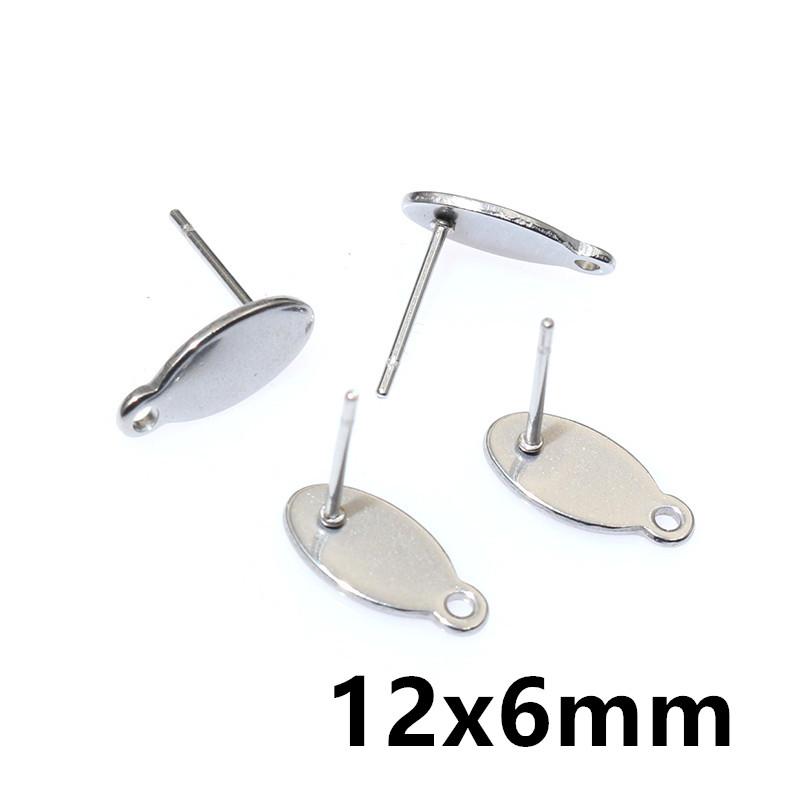 20pcs Craft Stud Earring Pins Stainless Steel DIY Earring Geometric Polygonal Earrings Posts Earring Jewelry Making Accessories
