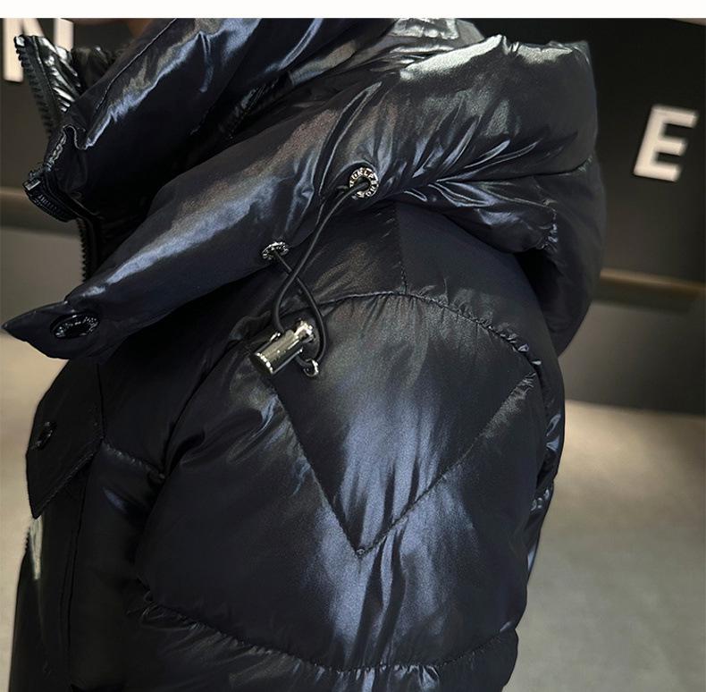 Winter Unisex Regenbogen Reißverschluss Daunenjacke – Kurz, Warm und Winddicht