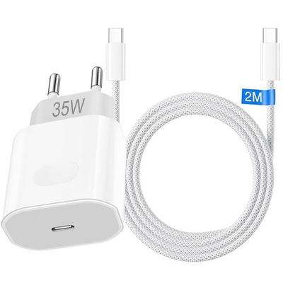 35W Fast Charger - E.F.Connection - USB-C - 2M Cable - Compatible iPhone 17, 17 Pro, Pro Max, 16, 15