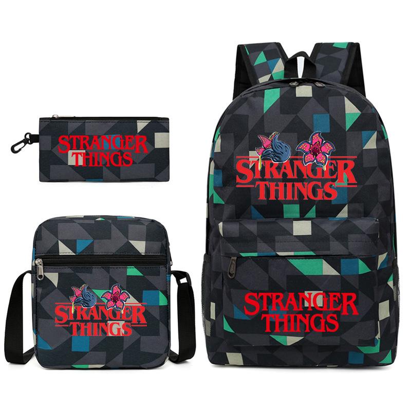 Stranger Things Schülerrucksack+Brotdose+Federmäppchen Dreiteiliges Set KTB