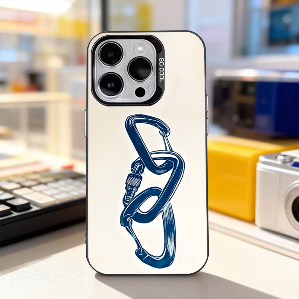 Rock Climbing Wall Cool Phone Case For iPhone 17,16,15,14,13,12,11,Pro,XS,Max,Plus,Mini,SE4,E IMD Matte Black