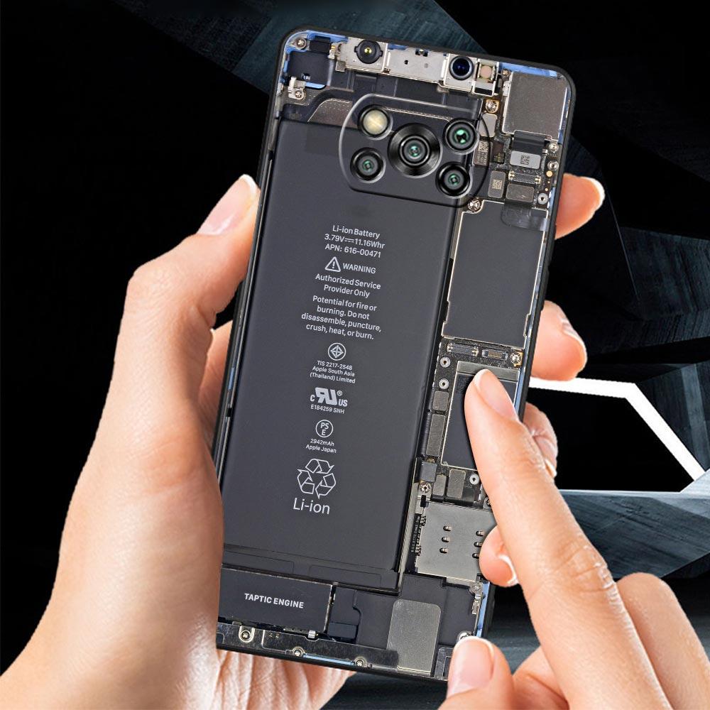 Main Circuit Board Pattern Phone Case for Xiaomi Poco F7 F6 F5 F4 F3 X6 X5 X4 X3 NFC F7 Ultra M4 C51 C55 GT 5G Soft TPU Cover