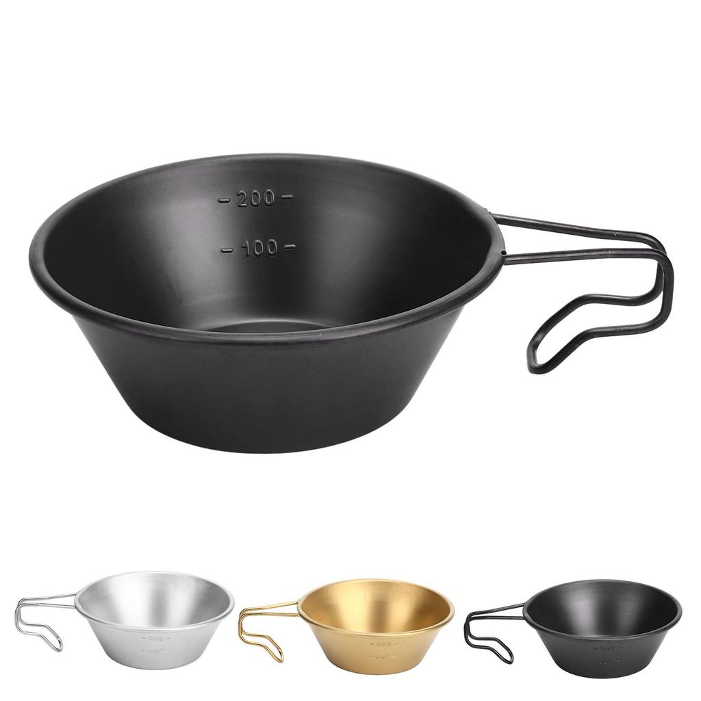 Kempingový hrnek Trekingová miska Hrnek Nerezový s uchem ve tvaru háku pro venkovní cestování piknik