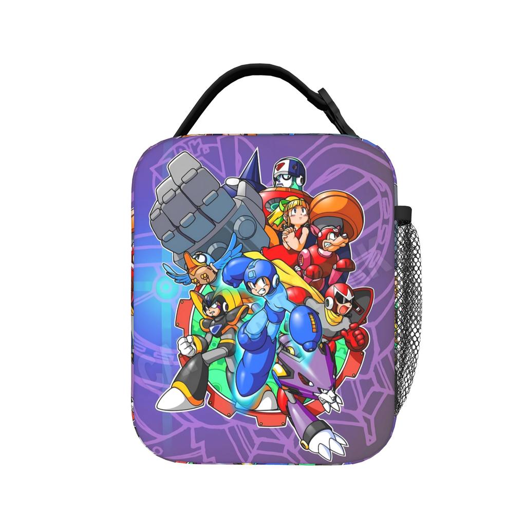 Lunch Bag Mega Man Cartoon Office Lunch Box For Girl Boy Leisure Portable Insulated Designer Thermal Tote Handbags