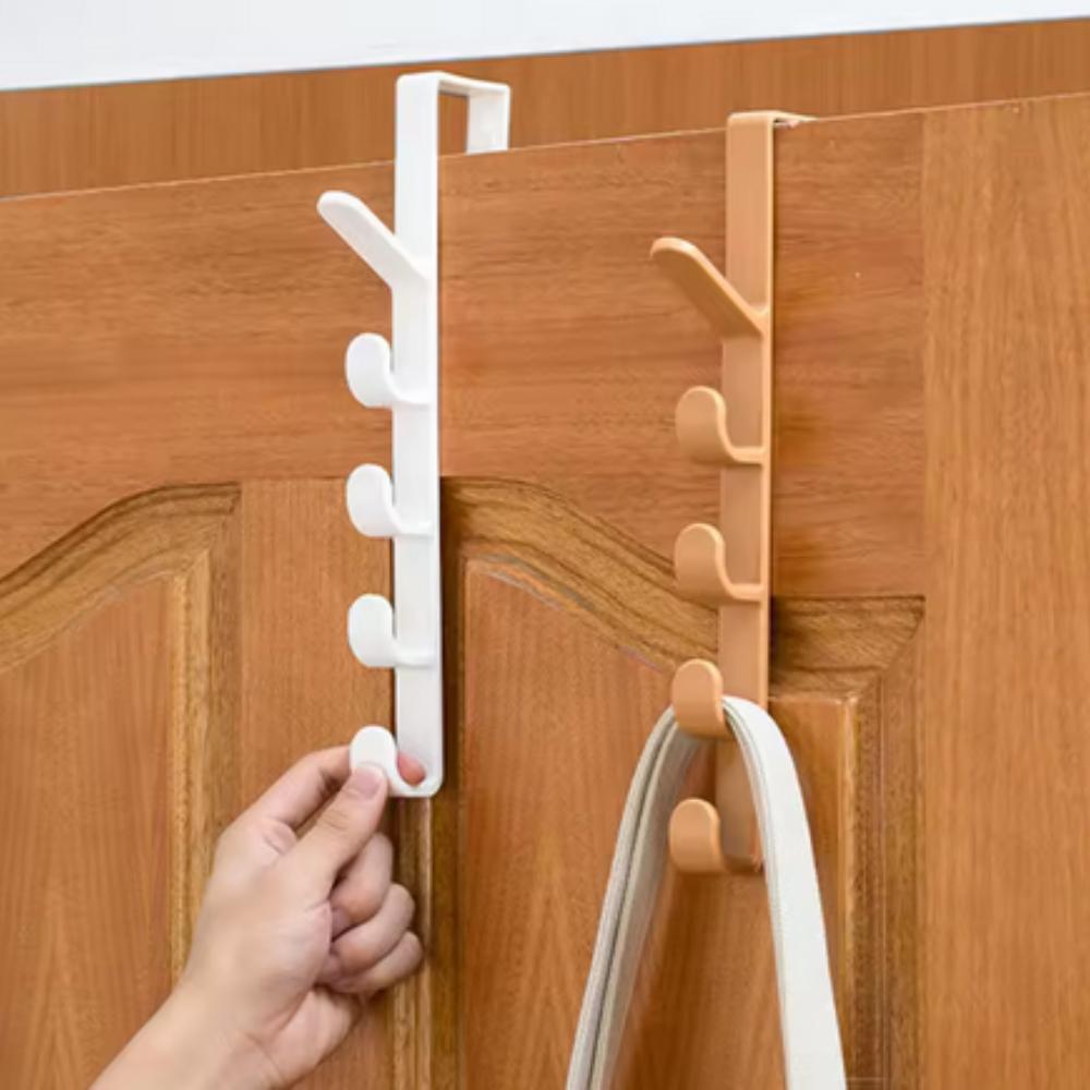 1/2/3/4PCS No Punch Door Hanging Behind Bedroom Door Hanging Strong Coat And Hat Rack Storage Rack Bathroom Clothes Hanger