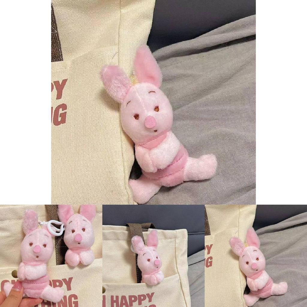 Cute Pig Plush Keychain Sleeping Series Stuffed Toy Bag Ornament Red Book Style