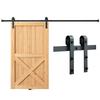 8FT Sliding Barn Door Hardware Kit, 330LBS Loading Heavy Duty Barn Door Track Kit for Single Door, Fit 3.7-4.3FT Wide and 1.3"-1.8" Thick Door Panel,