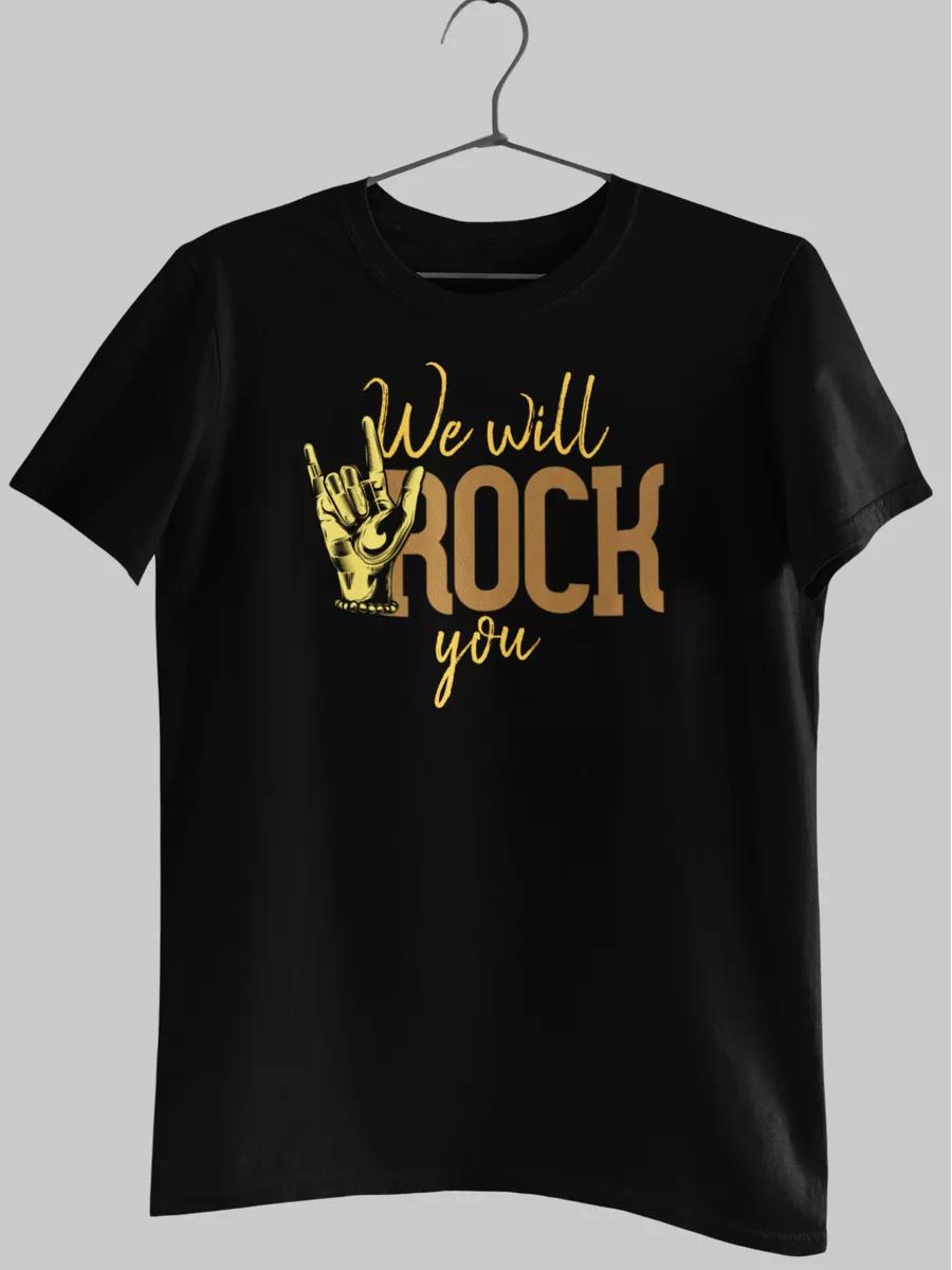 Футболка с принтом в стиле рок XL