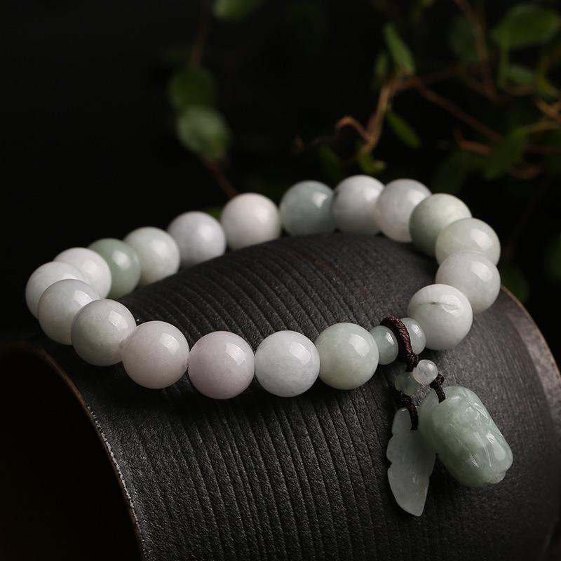Pendente Pixiu in Giada Naturale Braccialetto per Coppia
