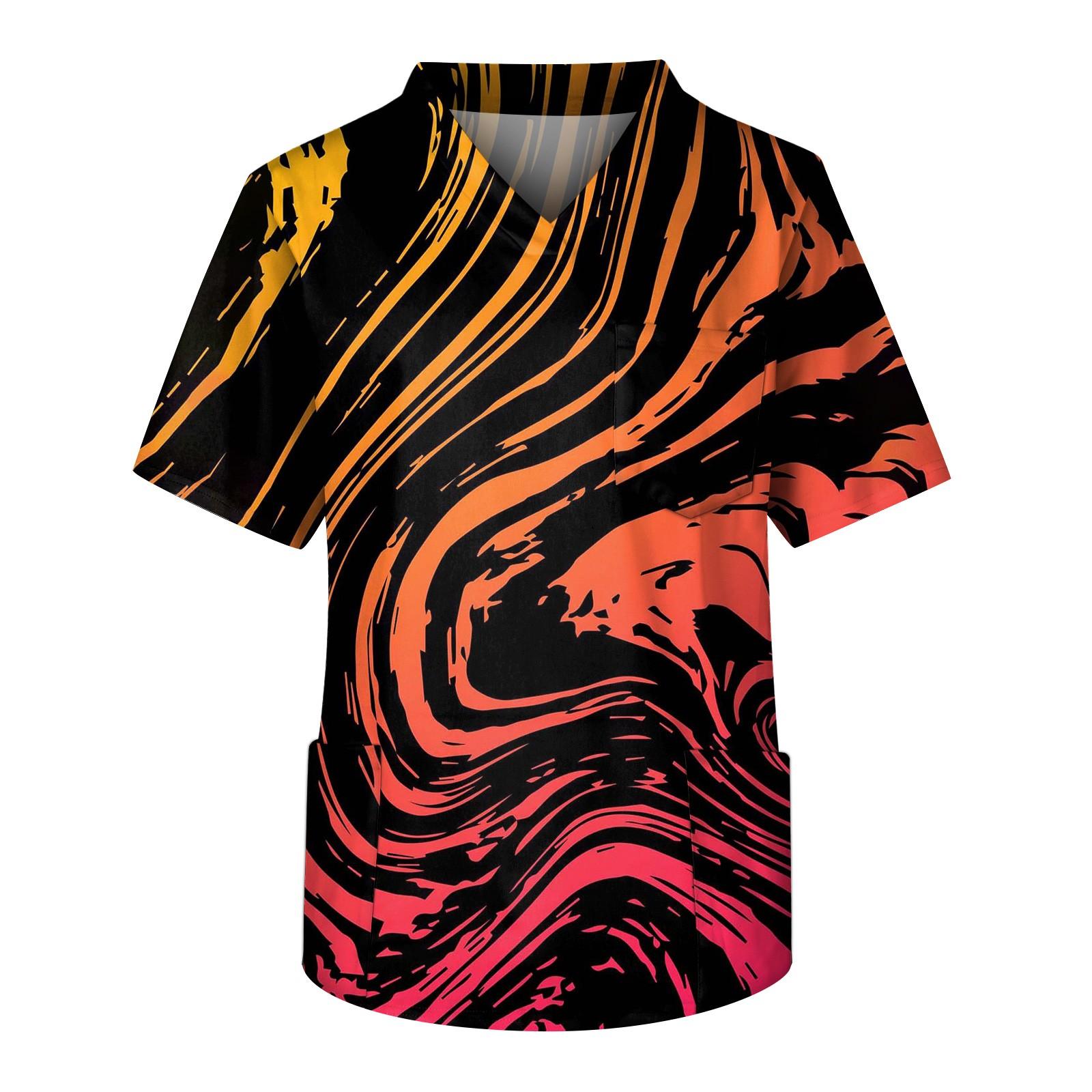 

Мужской топ с коротким рукавом и V-образным вырезом с принтом нагрудного кармана XXXXL оранжевый