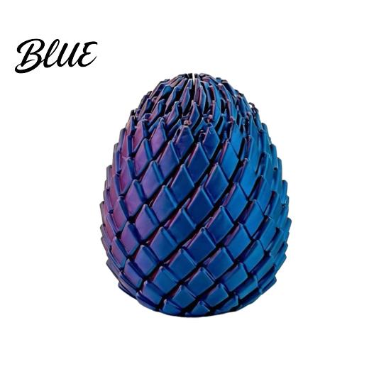 Decorative Desk Toy 3D Printed Twisting Egg Stress Relief Spiral Articulated Rotating Fidget Spinner