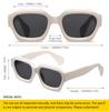 Retro Thick Hexagonal Sunglasses for Men and Extra 90s Dark Color Eyeglasses [SHEEN KELLY] Women, Fashionable, Large, Thick, Black,