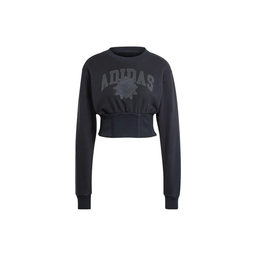 Adidas Originals Crew Sweatshirt Women Tops Black IY9028