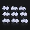 100pcs Plastic Door Lock Rod Clips Fixed Side Fasteners Universal White Car Fender Bumper Carpet Floor Mats Compatible