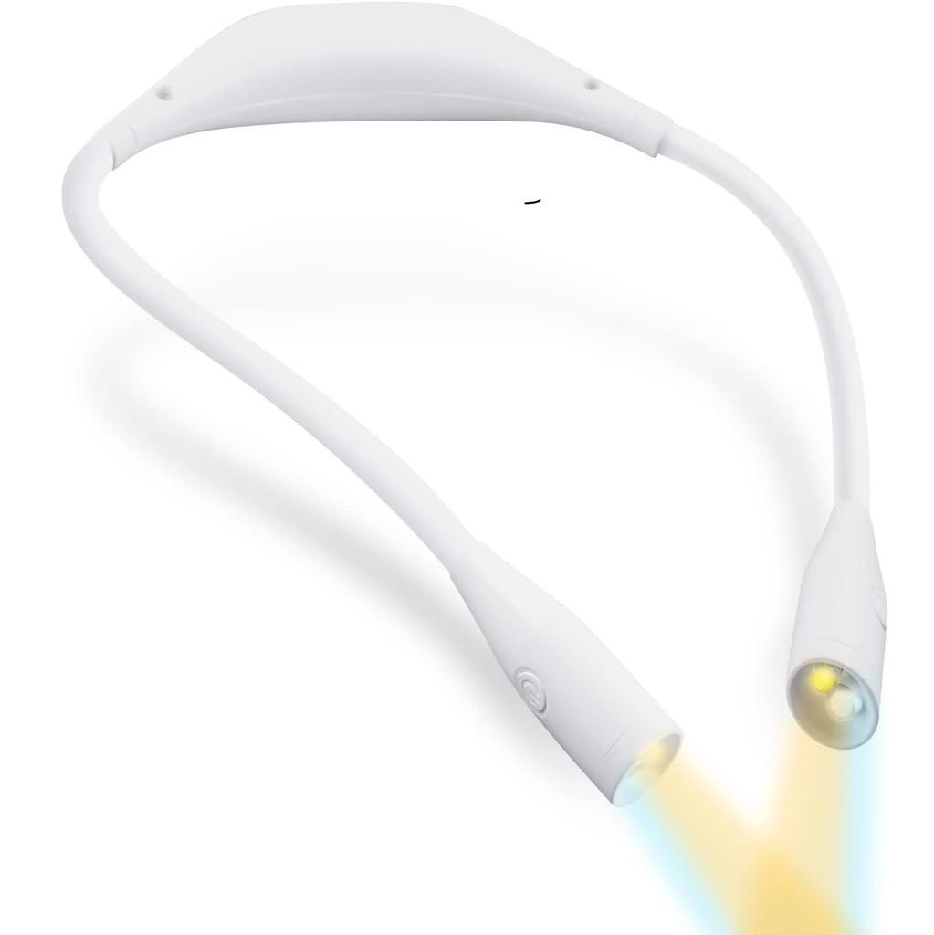 LED 3 Color Neck Light Reading Light Bendable Book Light For Reading Brightness Adjustable Usb Rechargeable Read Light Book Lamp