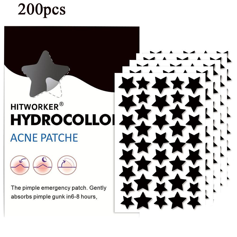 

200/400pcs Black Pimple Patches For Ance Cute And Invisible Cute Star Shaped Pimple Cover Sticker Beauty-health Skin Care 2025