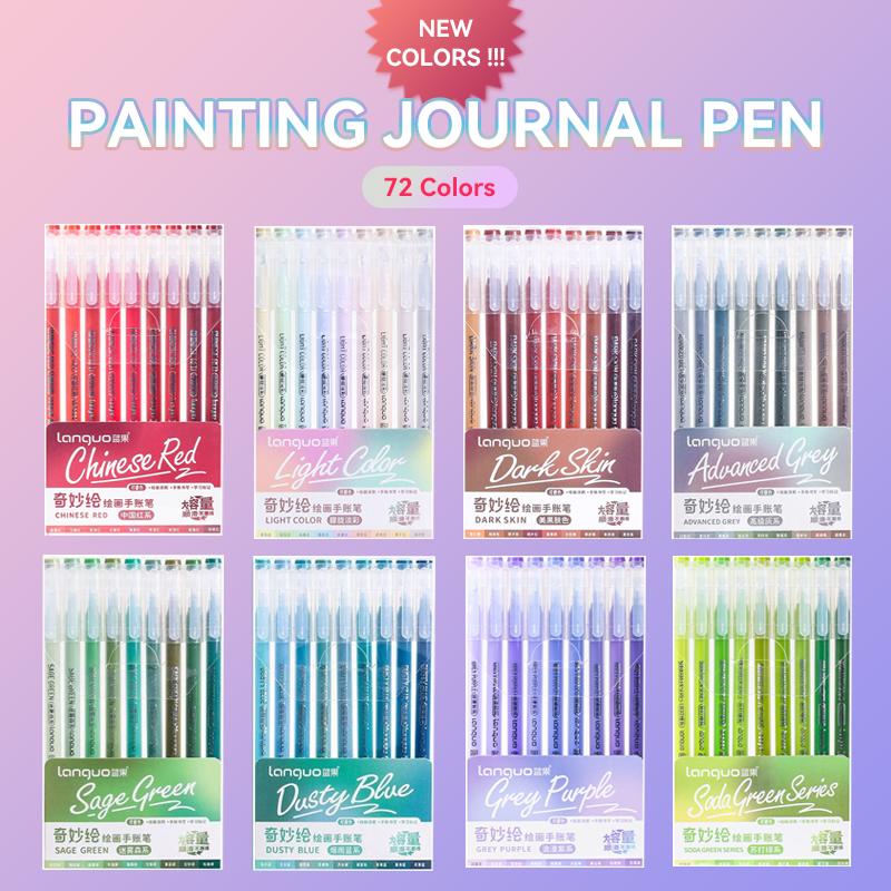 LANGUO New Colors 72/9 Colors Morandi Gel Pen Student Diary Scrapbook Painting DIY Set Color Drawing Art Markers School Supplies